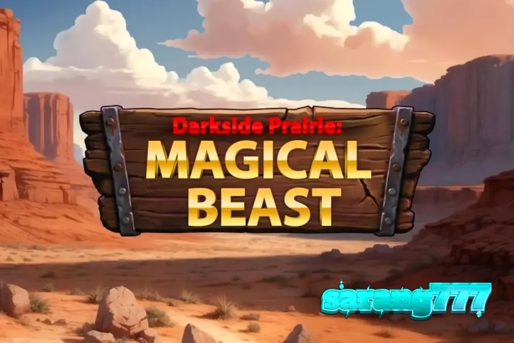 Tampilan visual slot Darkside Prairie: Magical Beasts dengan latar belakang ngarai senja